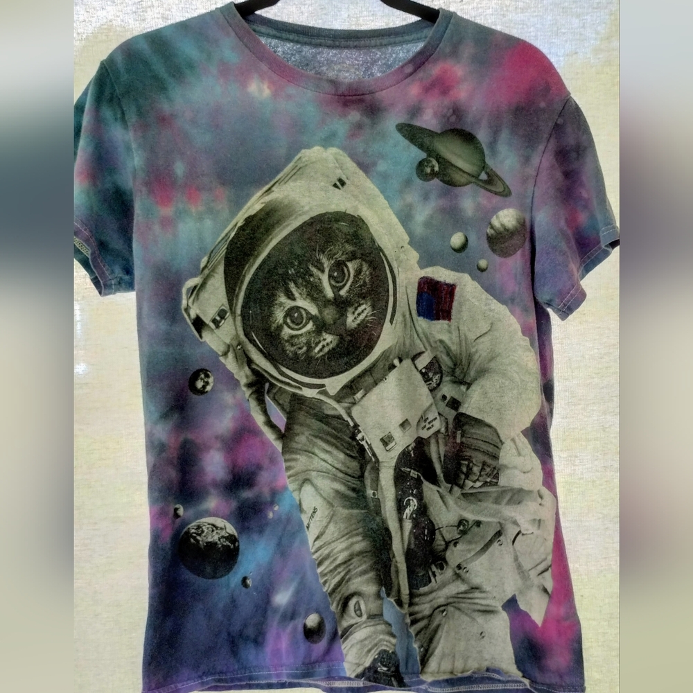 Cat Astronaut Graphic T-Shirt